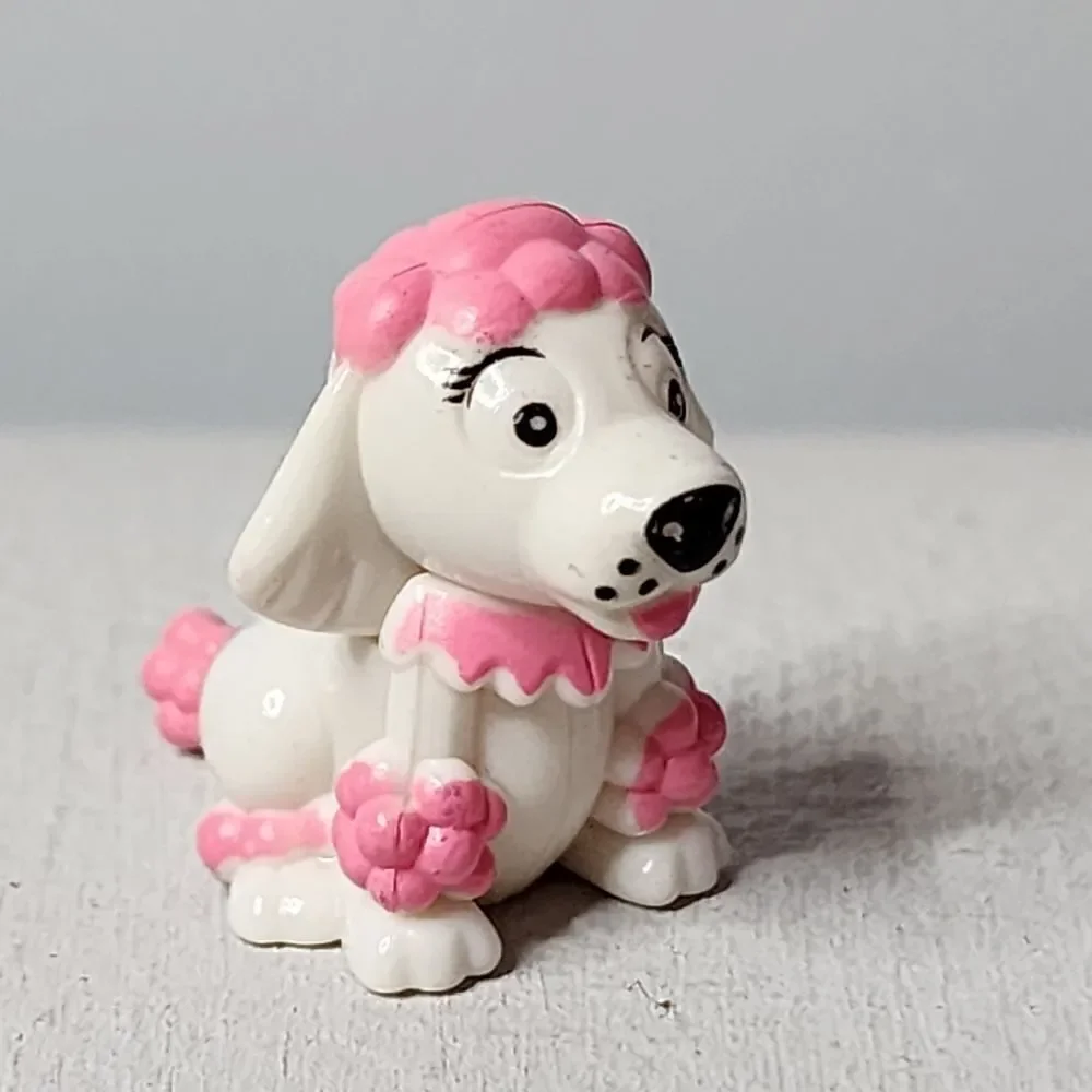 Vintage Toy Poodle Pink And White